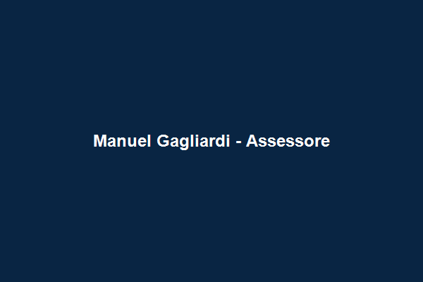 Manuel Gagliardi Assessore Municipio IX